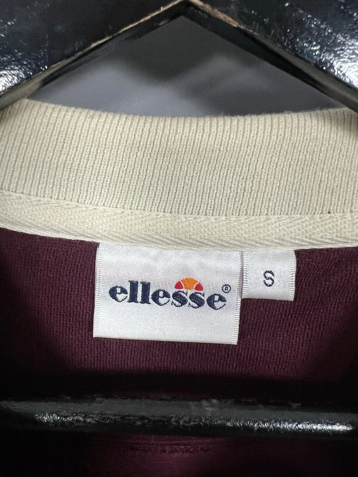 ELLESSE RETRO Sweatshirt - Size Small - Burgundy - Great Condition - Mens - Image 3 of 4