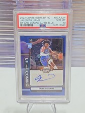 JALEN WILLIAMS  ROOKIE! 2022 CONTENDERS OPTIC UP AND COMING AUTO-BLUE! TO 75!...