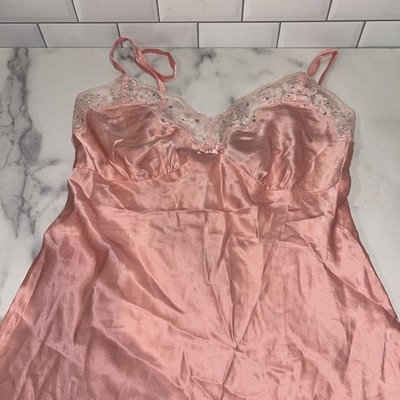 Vintage y2k JLO Sheer Pink Lace Lingerie Nightie Women's Size XS