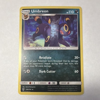 Pokémon TCG Umbreon Lost Thunder 120/214 Holo Rare Card NM