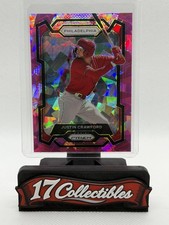 2024 Panini Prizm #180 Justin Crawford Pink Ice Prizms