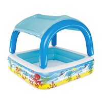 Bestway Aufblasbarer Kinderpool Abnehmbares Dach 140X140X114 Cm +2 Jahre Gart