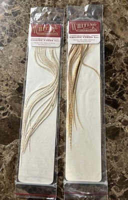 Hoffman Whiting Farms Dry Fly Hackle Fishing Ghost Barred Barred Ginger 2 Pack