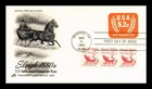 Dr Jim Stamps Sleigh 1880s Coil Strip First Day Cover ArtCraft