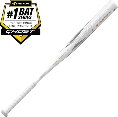 New 2023 Easton Ghost Unlimited -9 Fastpitch Softball Bat 34/25 White/Black