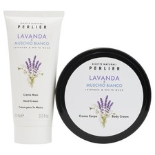 Perlier Lavender White Musk Body and Hand Cream Set Sealed Free Shipping