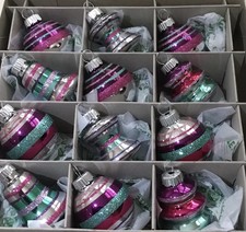 Christopher Radko Shiny Brite Christmas Ornaments Box Of 12 NEW 1.75  BELLS