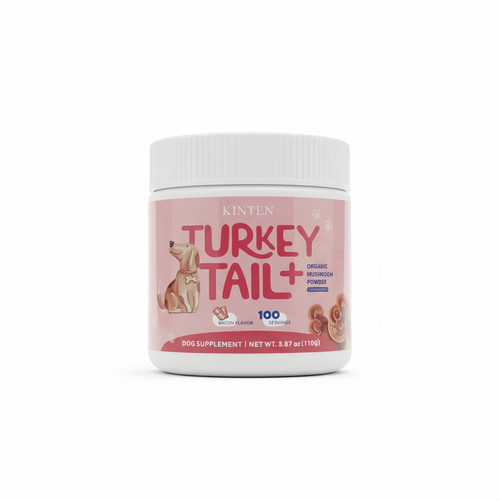 Bacon- Flavored Pet Mushroom Powder, Turkey Tail+ Probiotics Dog Supplement