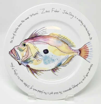 Richard Bramble Zeus Faber Fish Large 12'' Platter Serving Plate Sea of Galilee