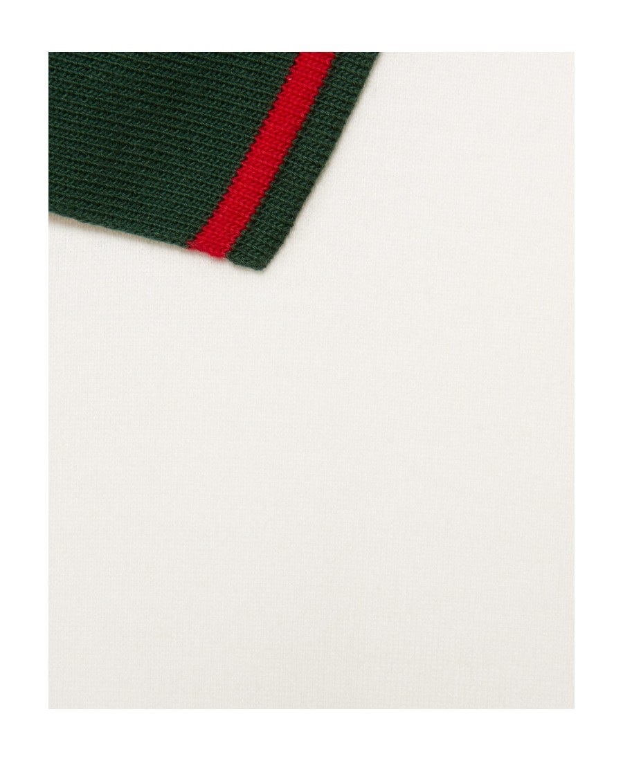 New Authentic Gucci Web Polo White Size M image 2