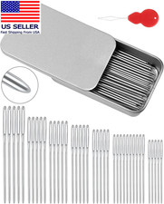 40 PCS Large-Eye Blunt Needles,8 Sizes Stainless Steel Yarn Knitting Needles