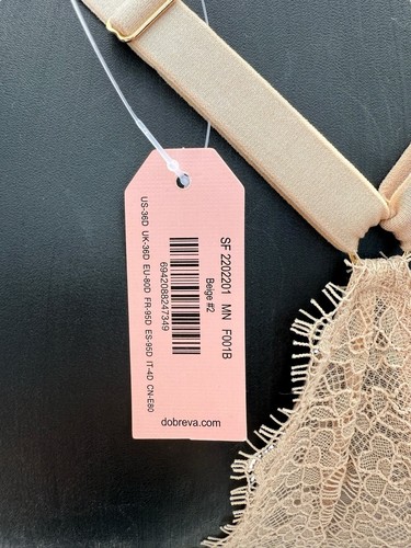 Dobreva Beige Lace Bra Racer Back Adjustable - Picture 14 of 15