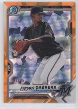 2021 Bowman Sapphire Edition Orange Refractor 33/75 Edward Cabrera #BCP-141 n1u