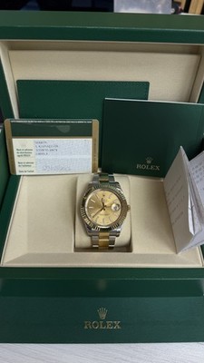 Rolex Datejust II Champagne Stick Dial on Oyster 116333 Card 2012