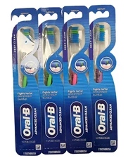 ORAL-B Toothbrush DEEP CLEAN - MEDIUM  ( 4 Brushes ) Colors May Vary
