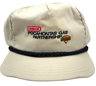 Vintage Consol Trucker Hat Cap Snap Back USA Coal Mining 80s Rope Conoco Tan
