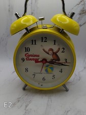 VTG 1998 Curious George Alarm Clock Schylling Yellow - READ -NOT WORKING