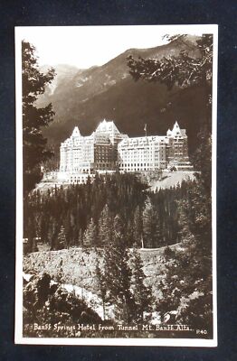RPPC 1930s? Banff Springs Hotel from Tunnel Mt. Banff AB Canada Alberta ...