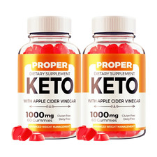 2-Pack Proper Keto ACV Gummies, Proper Keto Gummies for Weight Loss -120 Gummies