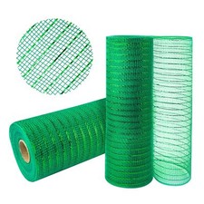 2 Rolls Emerald Green Deco Mesh Ribbon 10 in x 30 ft Mesh Ribbon for DIY Wrea...