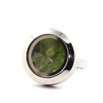 Rocks And Minerals. Raw Peridot Ring. Adjustable Size.