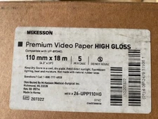 (5 Pack) McKesson Premium Video Paper - High Gloss 110 mm X 18 Meter Roll 
