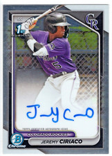 2024 Bowman Chrome 1st Prospect Autographs #CPAJC Jeremy Ciriaco Rockies