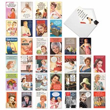 36 Asst'd Set Funny All Occasions Greeting Cards w/ 5x7" Env. - Blank Beauties