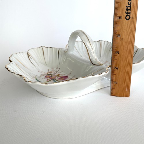 KPM Germany Antik Floral Gold Vergoldet Geteilter Griff Porzellan Servierschale - Bild 8 von 8