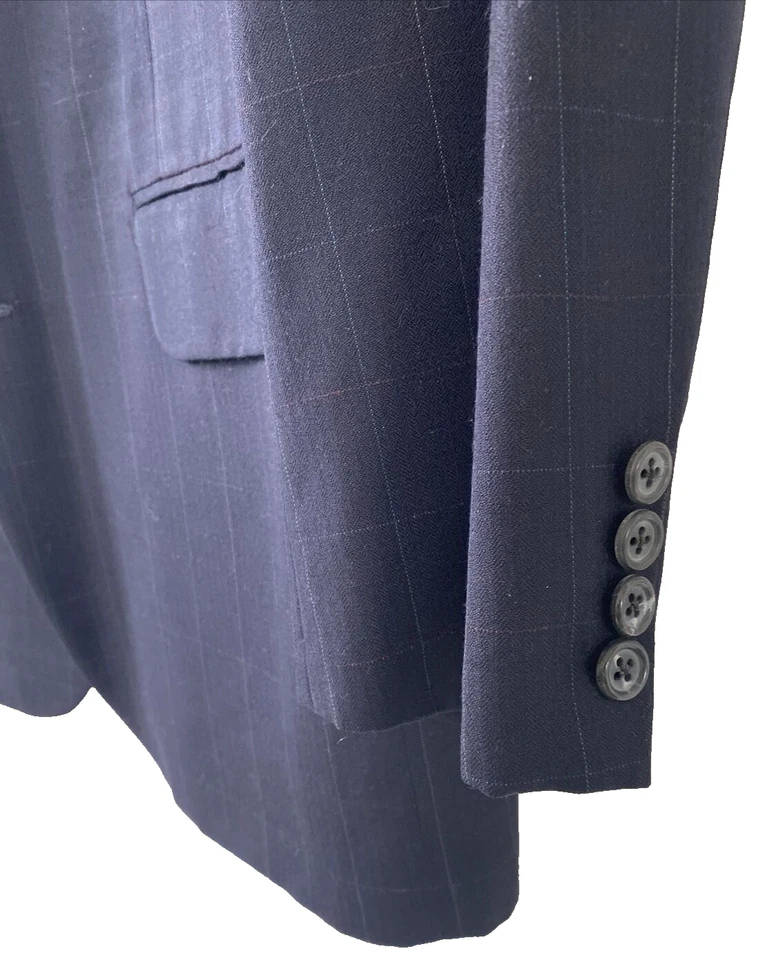 Blazer Abrigo Deportivo 44 De Colección MARTIN GREENFIELD A Medida Lana Azul Marino Ventana Foto 2 de 4