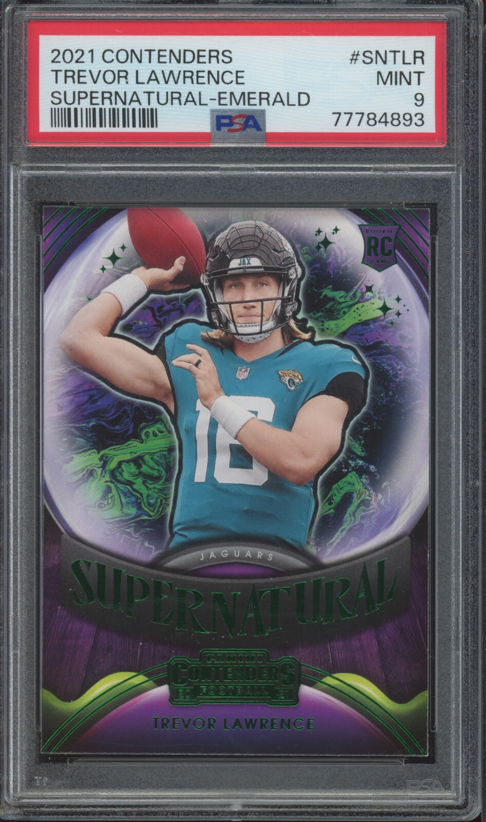 Trevor Lawrence Panini Contenders Supernatural #SNTLR Emerald