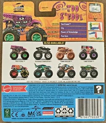 Hot Wheels 2022 Monster Trucks Series #HCP62 1:64 Scale Diecast