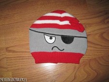 SO'DORABLE HALLOWEEN PIRATE KNIT HAT CAP BEANIE BABY 0-6 MO 6-12 MO NWT