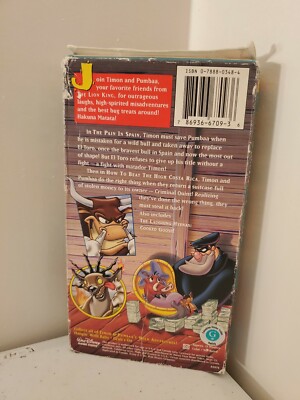 Timon & Pumba's Wild Adventures Volume 3: True Guts VHS the lion