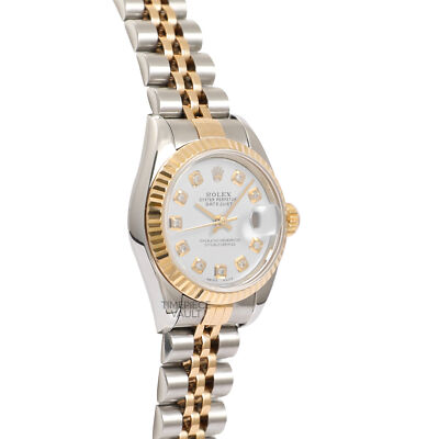 ROLEX LADY DATEJUST 79173 GOLD & S/STEEL 26MM WHITE DIAMOND DIAL