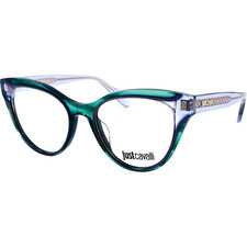 Just Cavalli VJC001V Womens Plastic Eyeglass Frame 0VBT Transparent Green 51-18