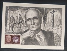 Carte Premier Jour Timbre Paul Claudel N° 1553 Oblitéré Villeneuve Sur Fere 1968