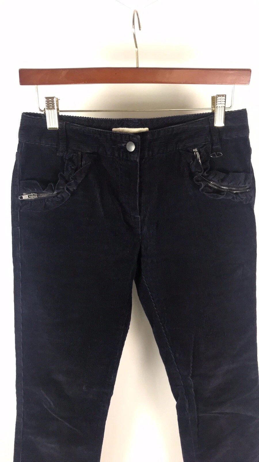 Pantalone donna Valentino in velluto a coste con zip e tasca taglia 4.