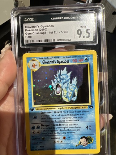 Giovanni's Gyarados (1st Edition) graded CGC 9.5 for sale on eBay