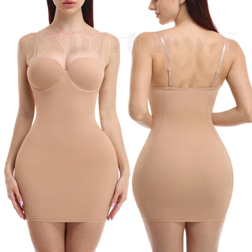 Damen Ganzkörper Slip Nahtlos Schlankmacher Bauch Kontrolle Slip Unterkleid Pulsgröße - Bild 28 von 38