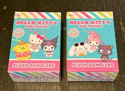 Lot of 2 - Hello Kitty and Friends Plush Danglers Series 1 Blind Boxes Sanrio