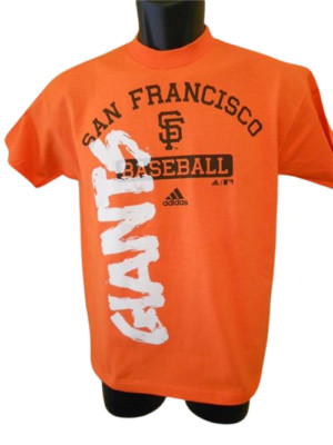 NEW San Francisco SF Giants YOUTH Size M Medium (10/12) Adidas Orange Shirt