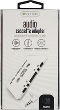  6 White IEssentials Audio Cassette Adapter to 3.5mm Jack Music