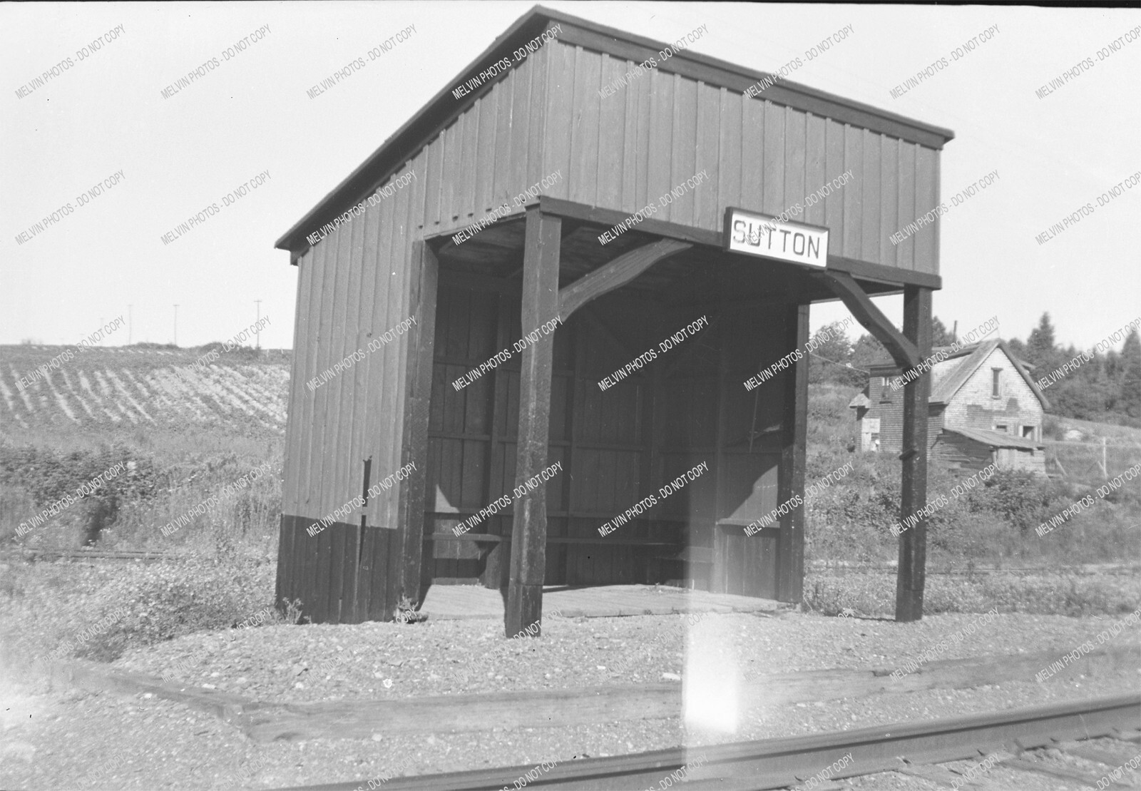 21. ORIG NEG Bangor & Aroostook flag stop Sutton six miles south of