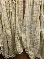 Pair Vintage? Cotton Curtains Festoon Blinds Made In Portugal W68” D62” SF (A