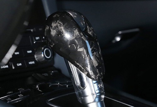 For Porsche Panamera 10+ Forged Carbon Fiber Center Gear Shift Lever Knob Cover - Picture 5 of 10