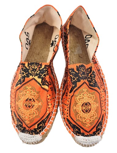 OAS Espadrillos Persian Rug Shoes Unisex Orange Size Men’s 8.5 Women’s 10.5 New