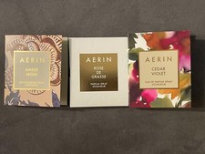 AERIN WOMENS FRAGRANCE SAMPLES NEW Vial with original  card  . SET OF 3