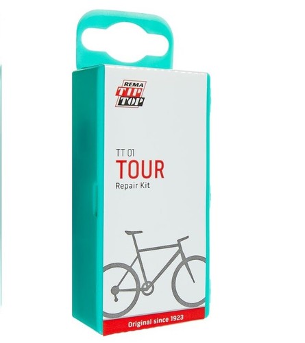 Kit foratura riparazione bicicletta bici tiptop 5 toppe mastice carta  vetrata | eBay