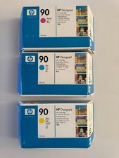 HP 90 Designjet Magenta, Cyan and Yellow Catridges